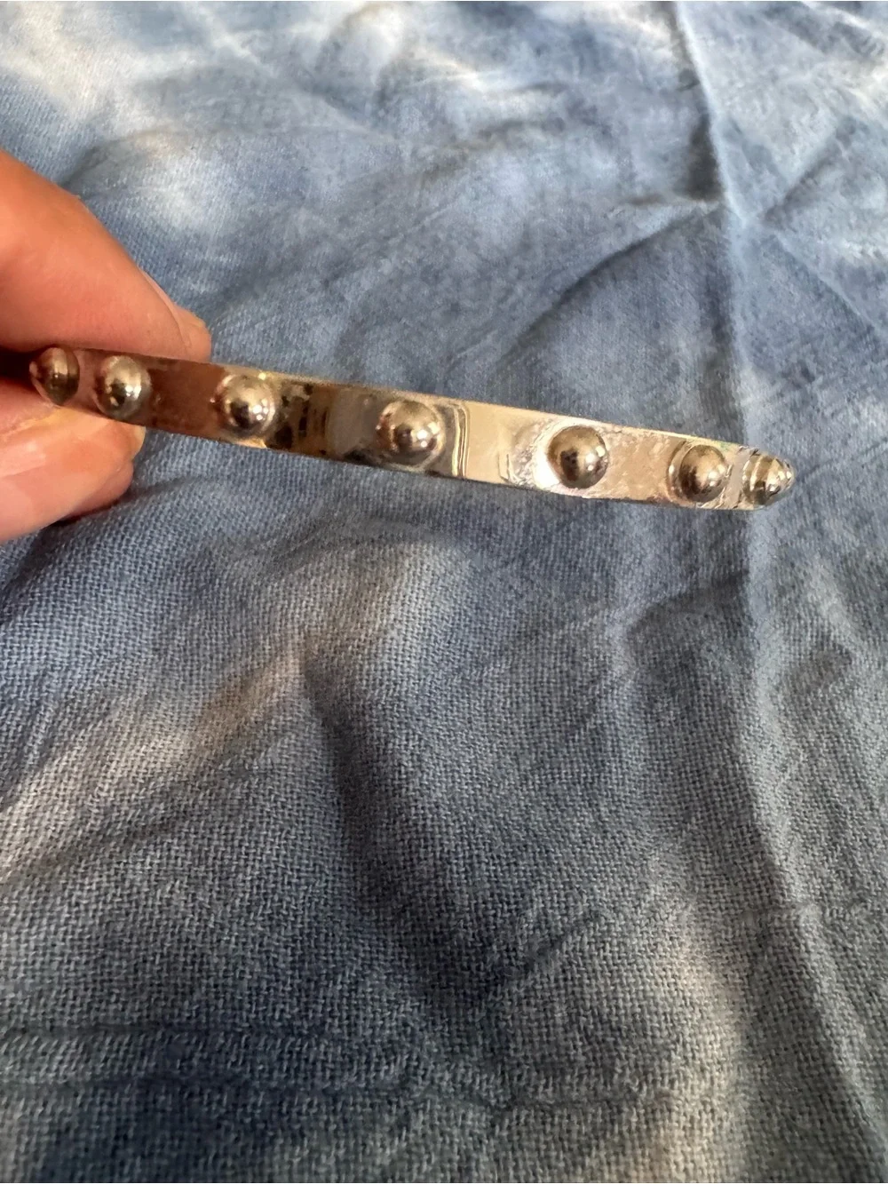 Kate Spade silver Studded Bangle Bracelet - Women's Accessory